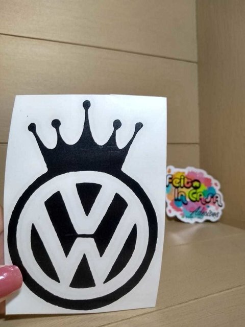 Adesivo em Recorte Volkswagen com Coroa