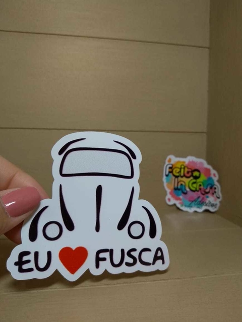 Adesivo Eu amo Fusca Volkswagen