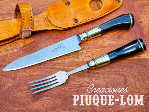 Set cuchillo y tenedor Schmieden Asta de Cebú
