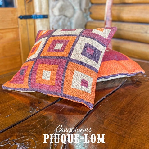 FUNDA MOSAICO NARANJA 40 x 40