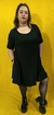 VESTIDO CORTO EVASÉ LISO CON BOLSILLOS (Talles M y L) en internet