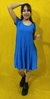 VESTIDO CORTO EVASÉ LISO CON BOLSILLOS (Talles M y L) - comprar online
