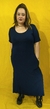 VESTIDO EVASÉ LARGO CON BOLSILLOS LISO (Talles M y L) - comprar online