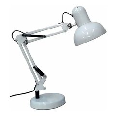 Luminária Pixar BRANCA Mesa Articulada Escritório regulável Leitura Base metal Articulável Branca - comprar online