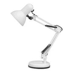 Luminária Pixar BRANCA Mesa Articulada Escritório regulável Leitura Base metal Articulável Branca