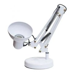 Luminária Pixar BRANCA Mesa Articulada Escritório regulável Leitura Base metal Articulável Branca na internet