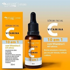 Sérum Facial Vitamina C, 10 em 1, Pele Hidratada, Macia e Iluminada, 30ml, Max Love - comprar online