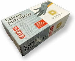 LUVA DE PROCEDIMENTO NITRILICA TAMANHO M C/100 SEM PO PRETA - DESCARPACK