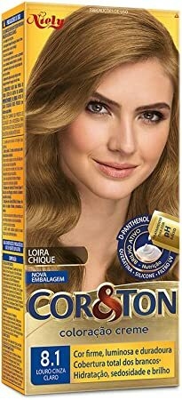 Tintura Cor & Ton 8.1 Louro Cinza Claro 180 G, Niely