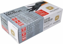 LUVA DE PROCEDIMENTO NITRILICA TAMANHO P C/100 SEM PO PRETA - DESCARPACK