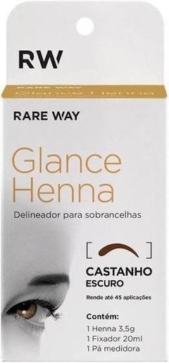 Henna Para Sobrancelhas Rareway Glance 3,5g - Amêndoa Cores