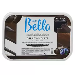 CERA DEPILATÓRIA QUENTE DEPIL BELLA - DARK CHOCOLATE BLUEBERRY 1KG