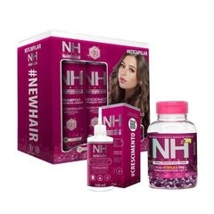 Kit Capilar + Suplemento + Tônico Capilar Antiqueda New Hair (6 itens) - Belkit