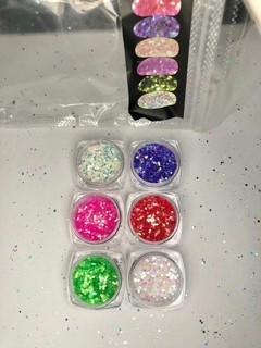 Kit Glitter Flocado 6 Cores