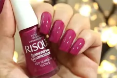 Esmalte Risqué Rosas Cremoso Léo Mandou Flores 8ml - comprar online