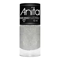 ESMALTE COM GLITTER ANITA - OURO BRANCO