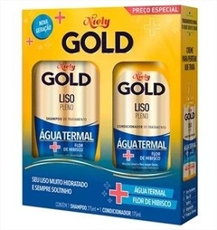 Kit Shampoo Niely Gold 275ml + Condicionador Niely Gold Liso Pleno Sem Sal 175ml