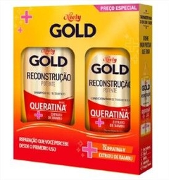 Kit Shampoo Niely Gold 275ml + Condicionador Niely Gold Max Queratina-V + Extrato de Bambu 175ml