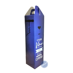 Caja Estuche Para Botella De Vino Estampadas 9x9x34 cm. - Umpapel Distribuidora