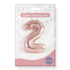 Globos Metalizados Números Rose Gold 32" X U. Helio en internet