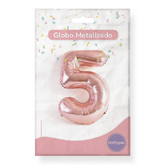 Imagen de Globos Metalizados Números Rose Gold 32" X U. Helio