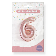 Globos Metalizados Números Rose Gold 32" X U. Helio