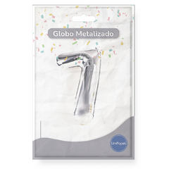 Globos Metalizados Números Plateados 16" X U. Helio - comprar online