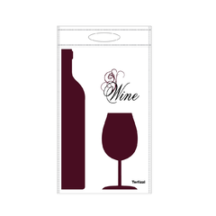 Bolsa De Tela Estampadas Botella De Vino 22,5x40cm. - comprar online