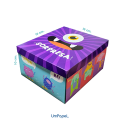 Caja Box Sorpresa Motivo Infantil 16x19x10 Cm. X Unidad
