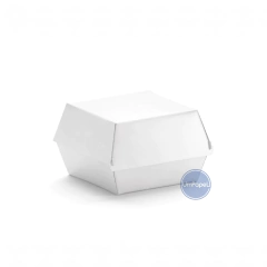 Estuche Carton Clamshell Blanco Hamburguesas Mega 16x14x8 cm. - comprar online