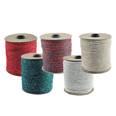 Cordon Trenzado Sintetico Con Lurex De 4mm X 100mts Macrame