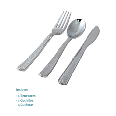Cubiertos Descartables Rustic Premium Para Fiestas X 12 U. - comprar online