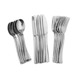 Cubiertos Descartables Simil Metal Para Fiestas X 12 U. - comprar online
