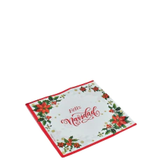 Servilleta Navidad Flores 32x32 Cm. X 12 Unidades