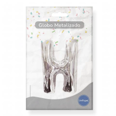 Globo Letra Metalizado Plateado 16 Apto Helio en internet