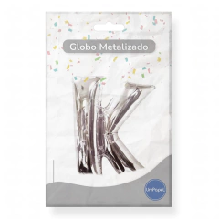 Imagen de Globo Letra Metalizado Plateado 16 Apto Helio