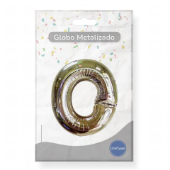 Globo Letra Metalizado Plateado 16 Apto Helio - tienda online