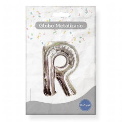 Globo Letra Metalizado Plateado 16 Apto Helio - comprar online
