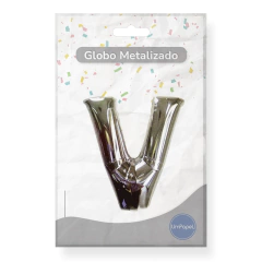 Globo Letra Metalizado Plateado 16 Apto Helio - tienda online