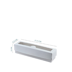 Caja Cartulina 6 Alfajores, Macarones 21,5x5,5x5 Cm. - comprar online