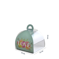 Caja Maletín Mini Torta Love 15x15x15 Cm - comprar online