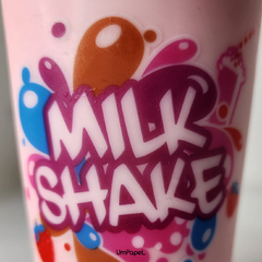 Vaso Copobras 400ml. Con Tapa Domo Impreso Milkshake - comprar online