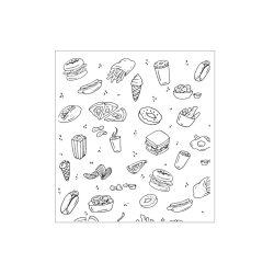 Papel Parafinado Diseño Fast Food 18x25 Cm. X 1 Kg.