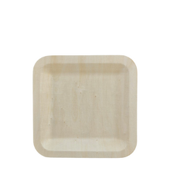 Plato De Madera Descartable 21 Cm. X 12 Unidades - comprar online