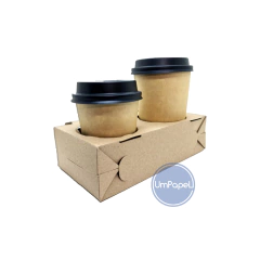 Bandejas Porta vasos Cartón Take Away Delivery