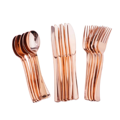 Cubiertos Descartables Simil Metal Para Fiestas X 12 U. en internet