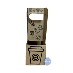 Porta Vasos Café O Gaseosa Biodegradable Take Away Canasta - Umpapel Distribuidora