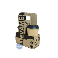 Porta Vasos Café O Gaseosa Biodegradable Take Away Canasta