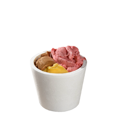Potes Térmicos 1/4 Kg. Telgopor Con Tapa para Helados