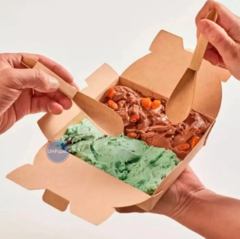 50 Contenedores Biodegradables De Carton Para Helados 1/2 Kg - comprar online